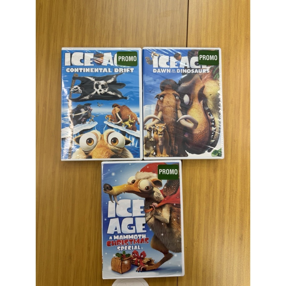 Ice Age: Continental Drift & A Mammoth Christmas Special Dawn Of 3 DVD Lot New